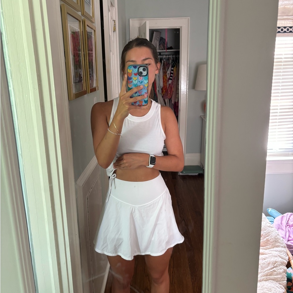 white aerie tennis skirt